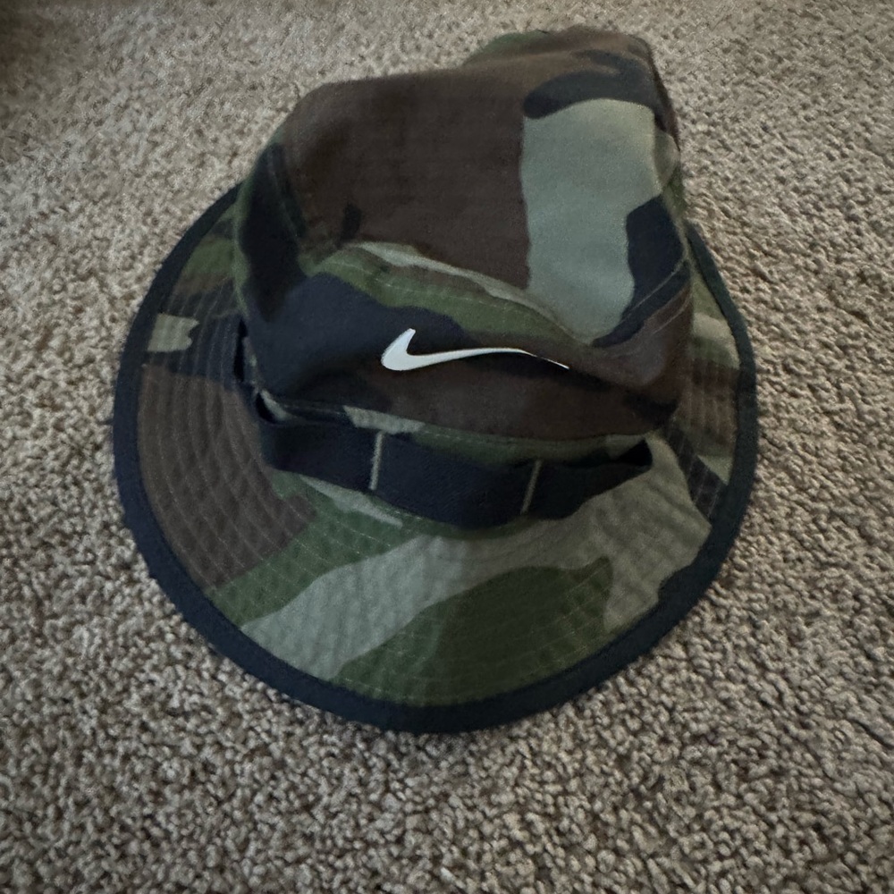 Nike Green and Black Camo Bucket Hat